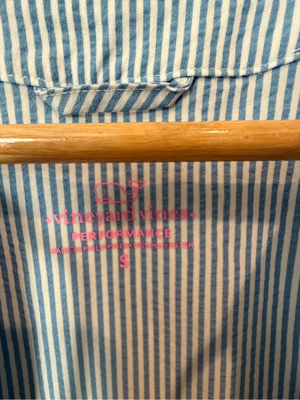 Vineyard Vines Performance Dress Cover up Blue Stripe Seersucker EUC Size Small - Picture 3 of 6